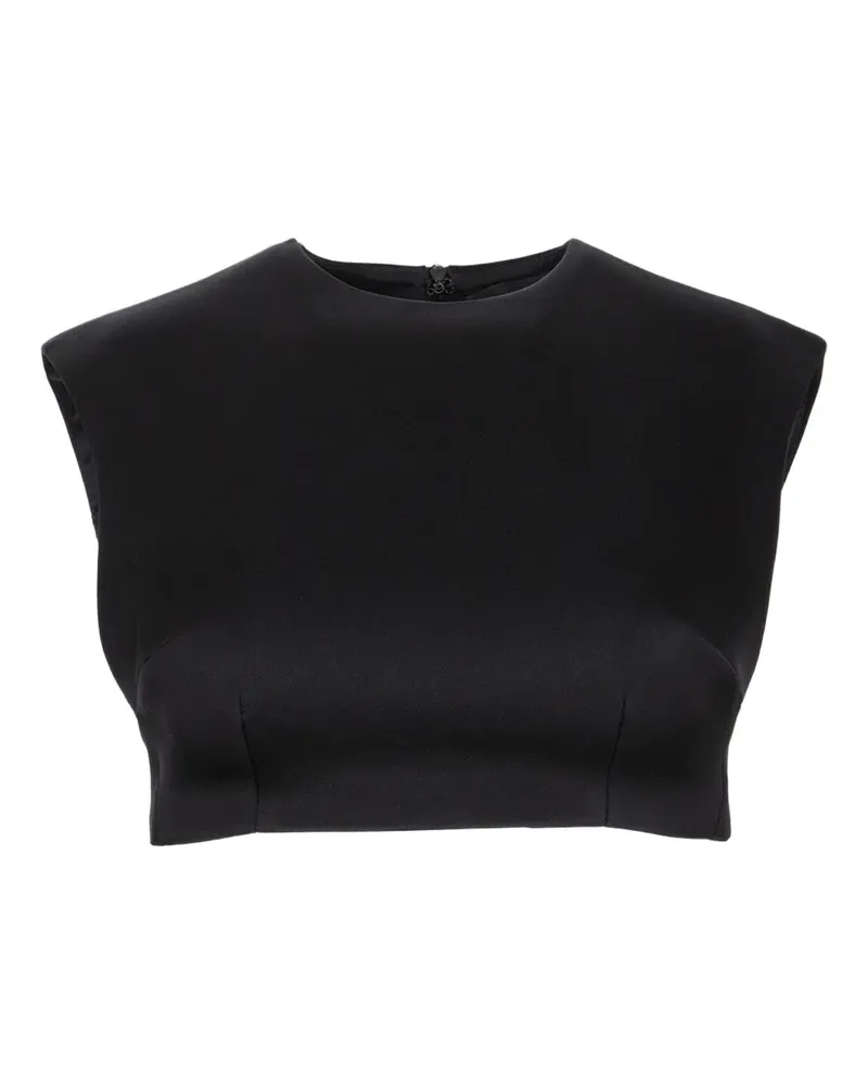 David Koma Cropped-Top - Schwarz Schwarz