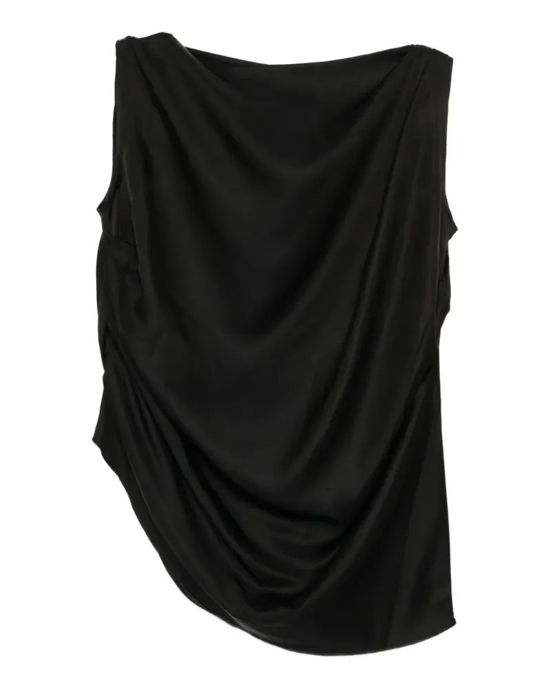 JNBY Asymmetrisches Top mit Drapierung - Schwarz Schwarz