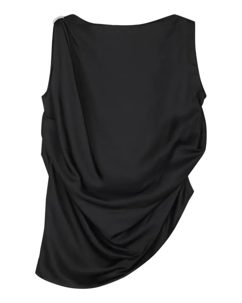 JNBY Asymmetrisches Top mit Drapierung - Schwarz Schwarz