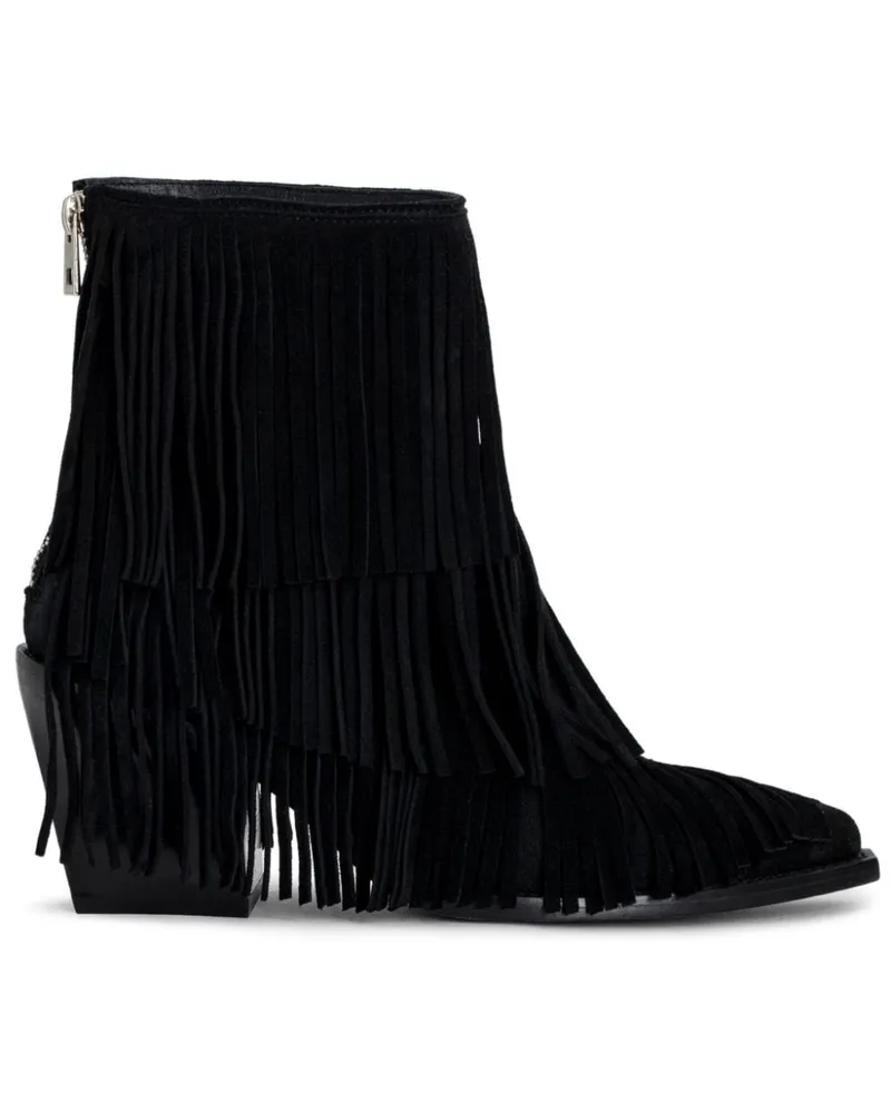 Zadig & Voltaire Cara Wildlederstiefel 70mm Schwarz