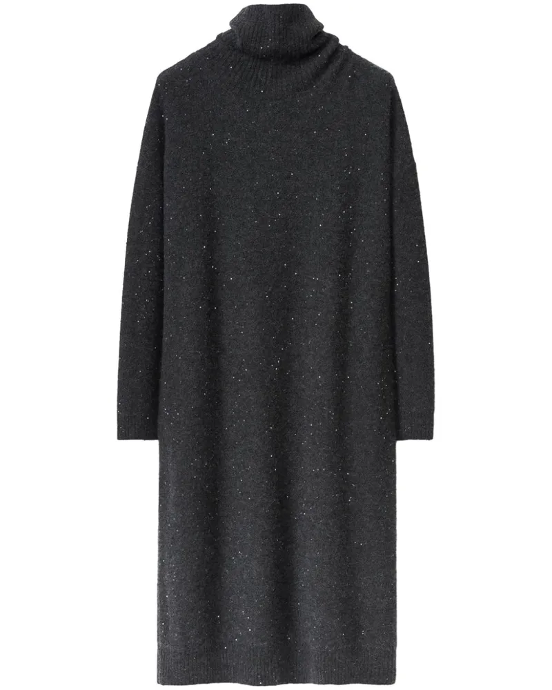 Fabiana Filippi Strickkleid mit Pailletten - Grau Grau