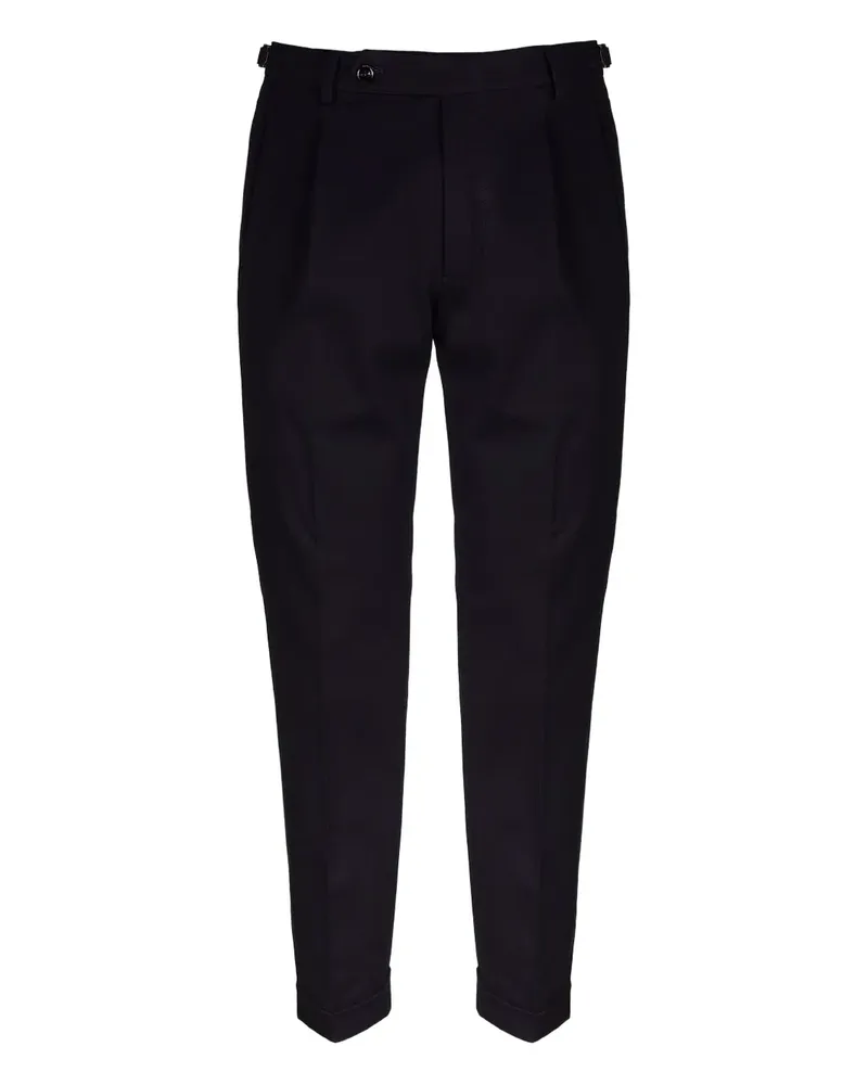 Berwich Retro Hose mit Falten - Schwarz Schwarz