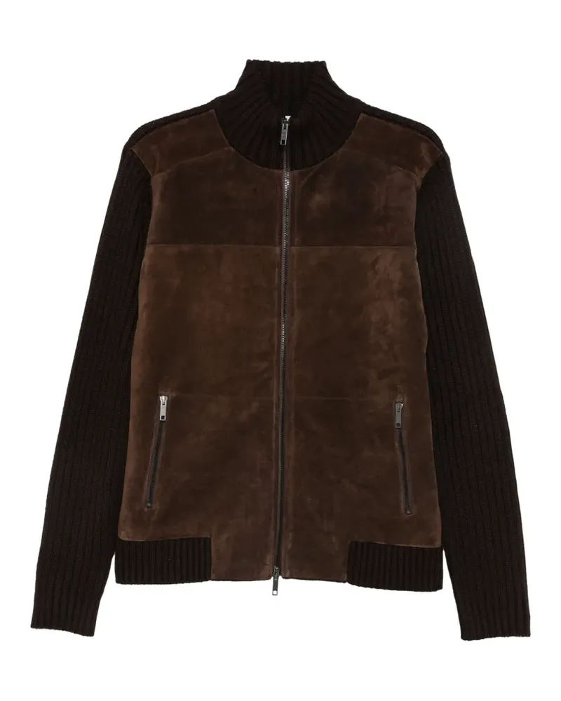 Daniele Fiesoli Cardigan mit Wildleder-Einsätzen - Braun Braun