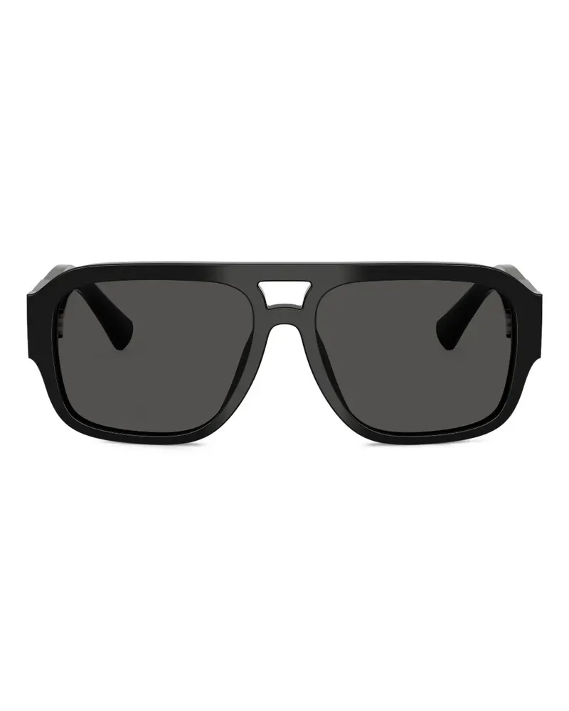 Dolce & Gabbana Sonnenbrille mit eckigem Gestell - Schwarz Schwarz