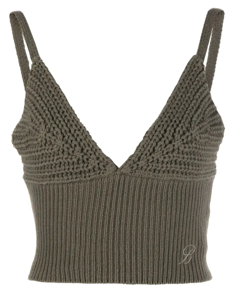 Blumarine Oberteil mit V-Ausschnitt - Grün Grün