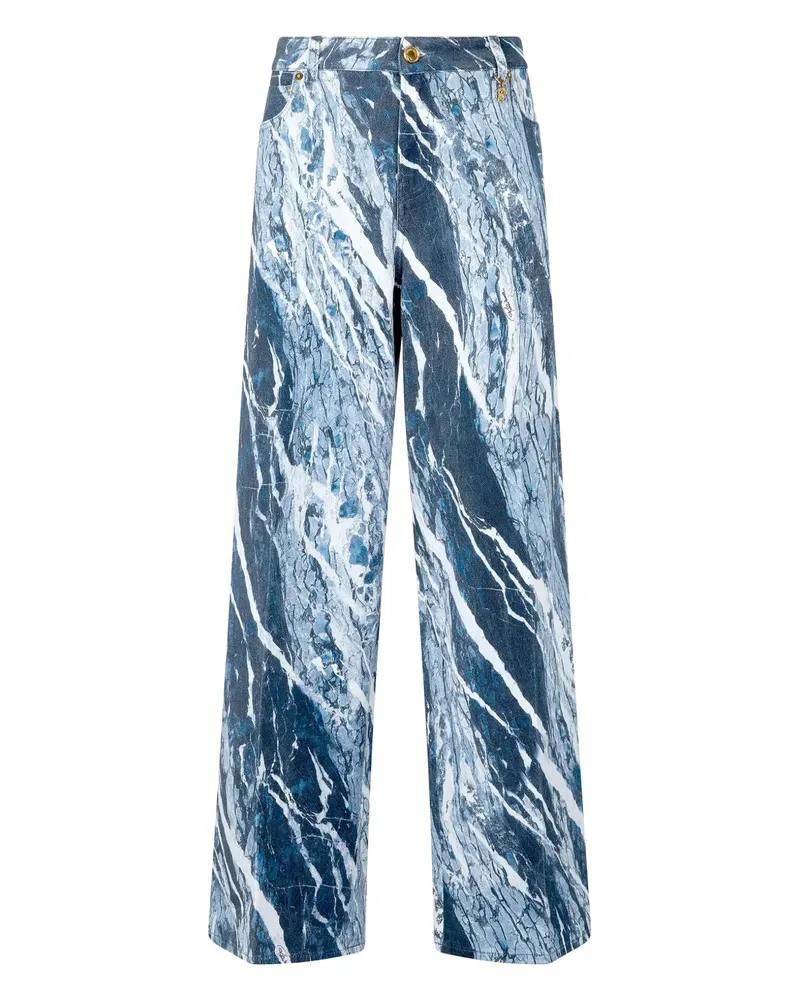 Roberto Cavalli Hose mit Print - Blau Blau