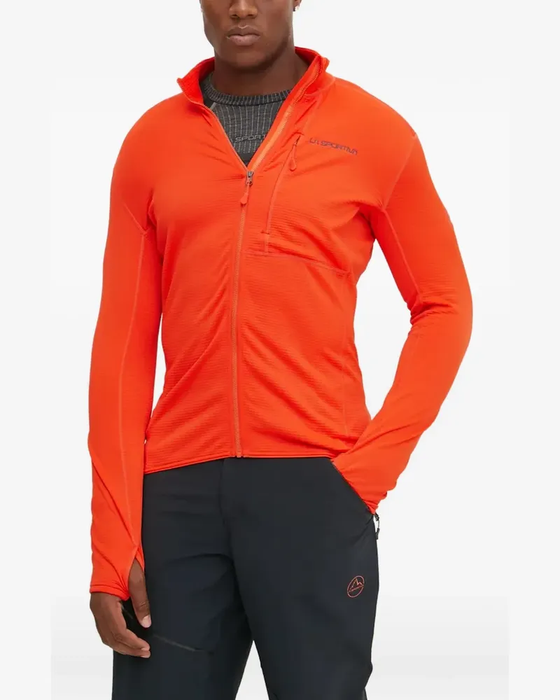 La Sportiva zip-up long-sleeved track jacket - Orange Orange