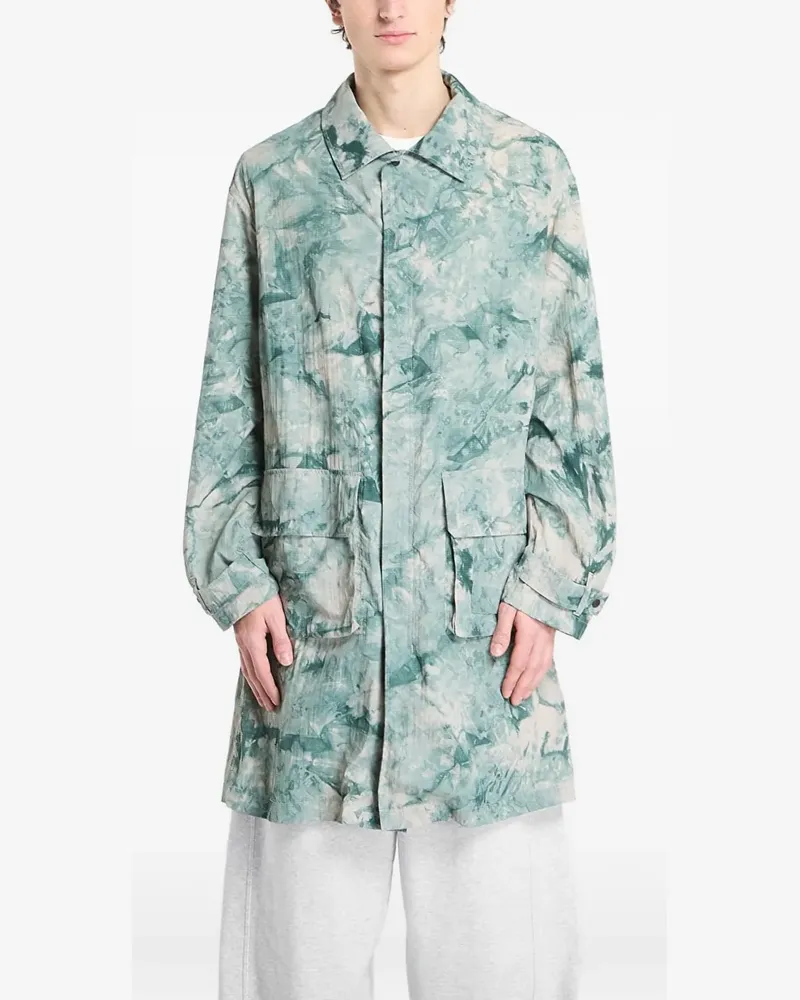 Y-3 Aop Kapuzenparka - Grün Grün