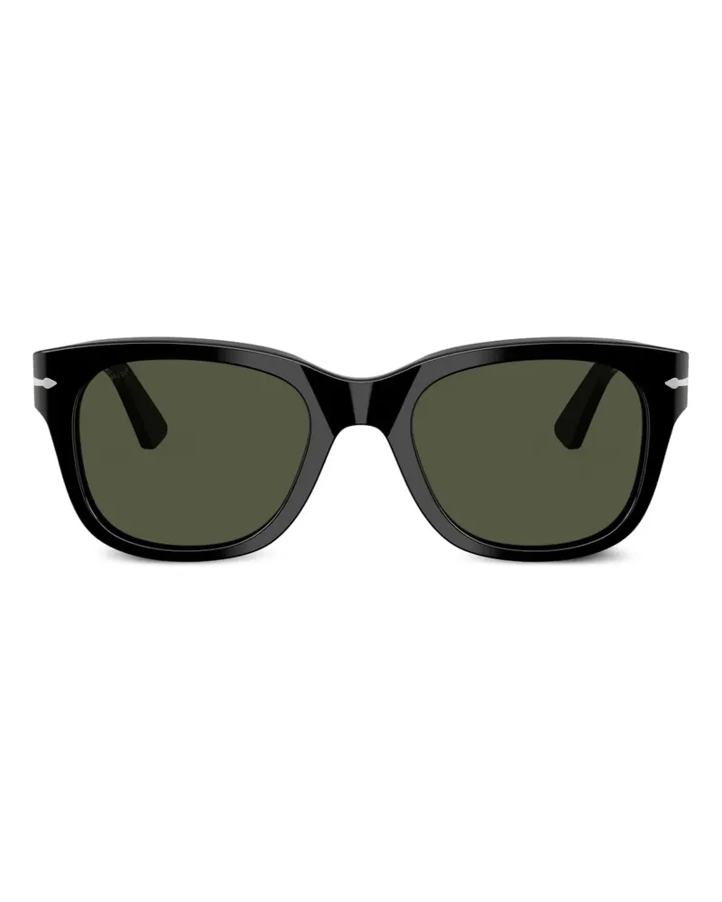 Persol Sonnenbrille mit eckigem Gestell - Schwarz Schwarz