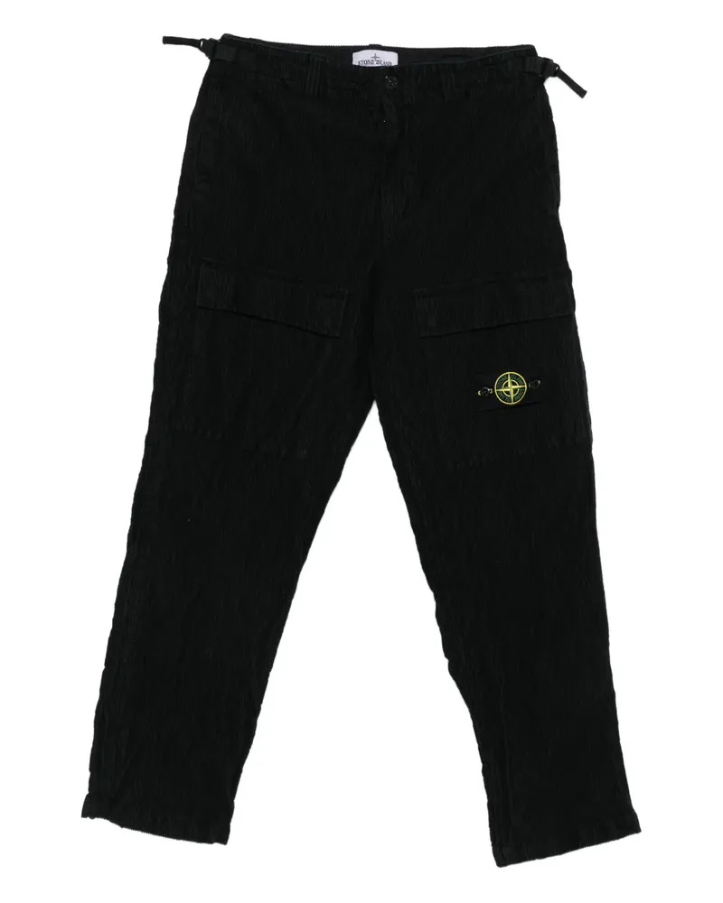 Stone Island Cargohose mit Logo-Patch - Schwarz Schwarz