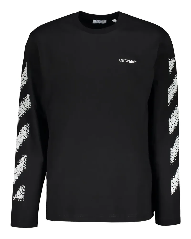 OFF-WHITE long-sleeve graphic T-shirt - Schwarz Schwarz