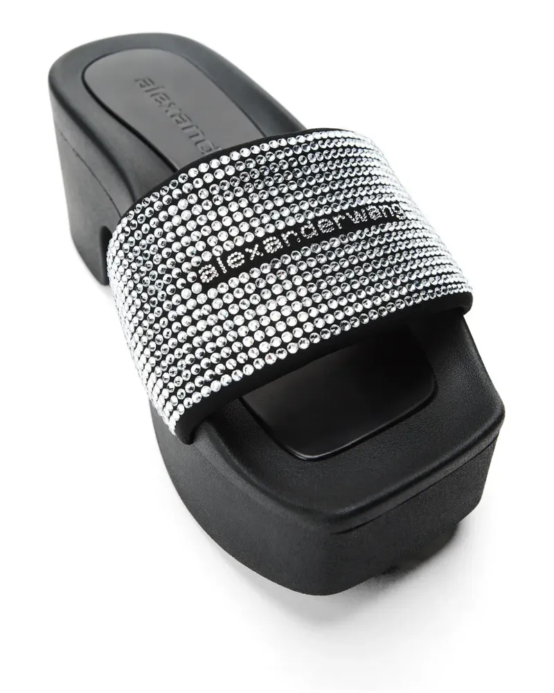 Alexander Wang Plateau-Sandalen mit Kristallen - Schwarz Schwarz