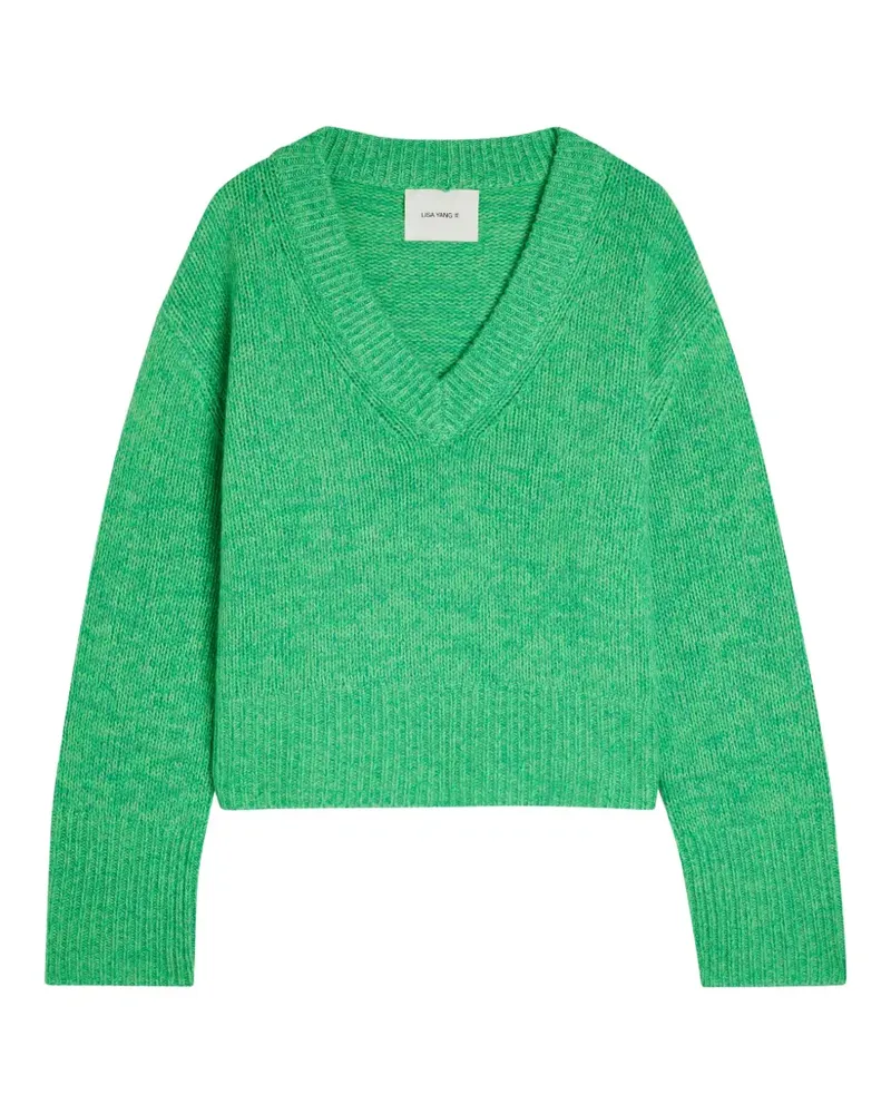 Lisa Yang Strickpullover mit V-Ausschnitt - Grün Grün