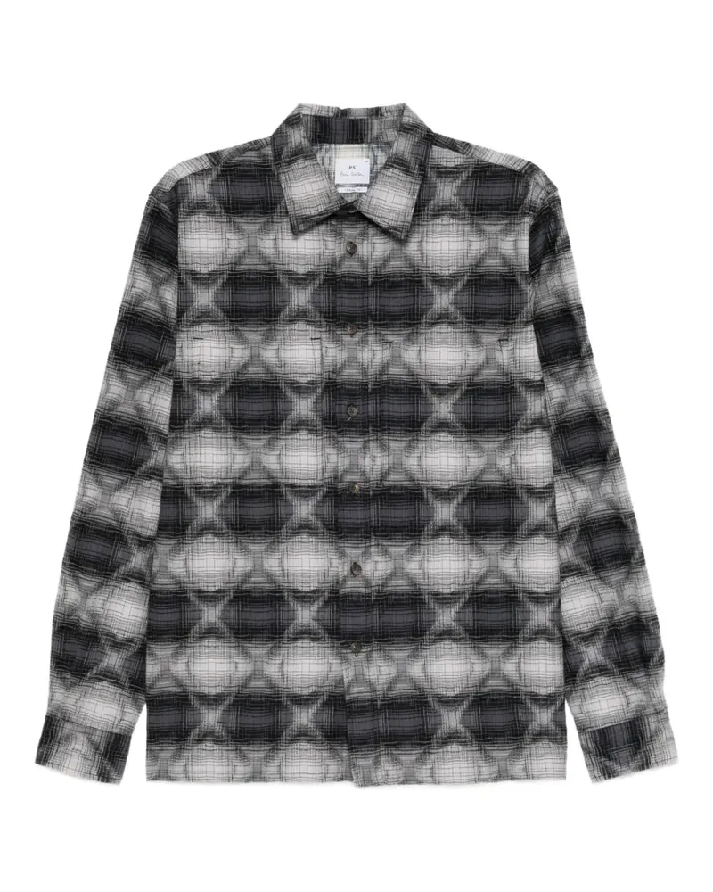 Paul Smith Hemd mit geometrischem Print - Schwarz Schwarz