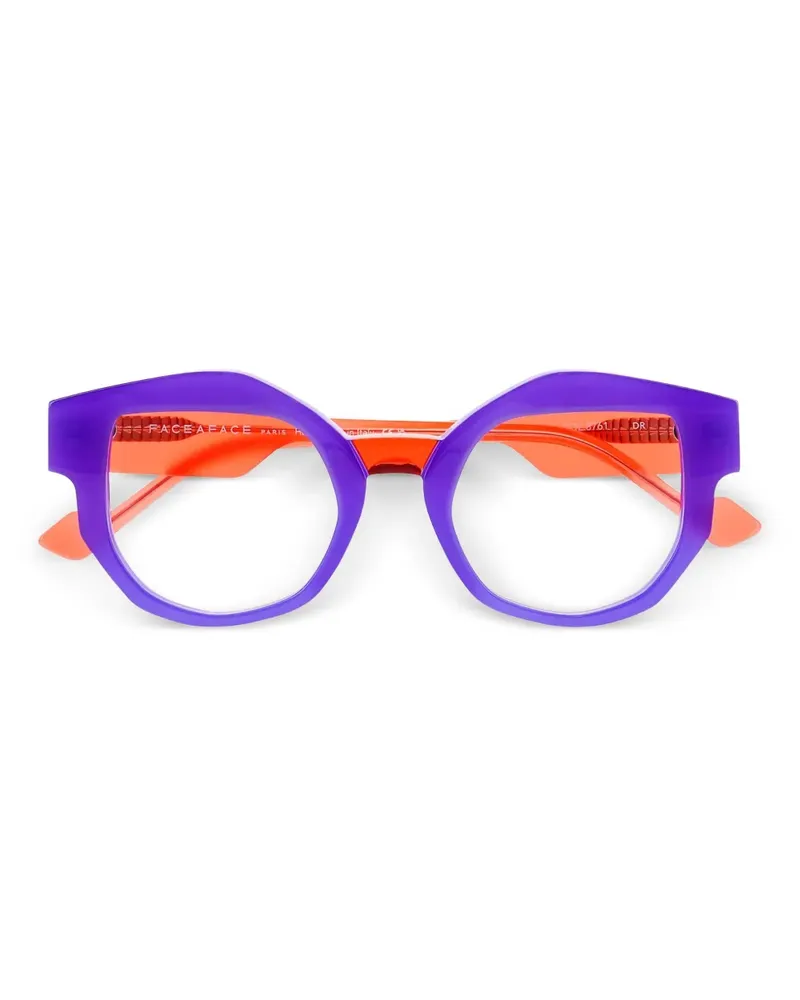 Face à Face Brille mit rundem Gestell - Orange Orange