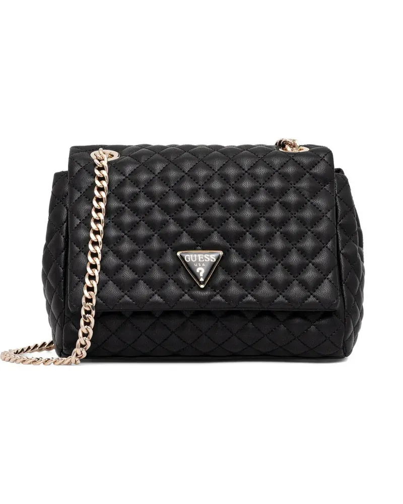 Guess Gesteppte Everlee Schultertasche - Schwarz Schwarz