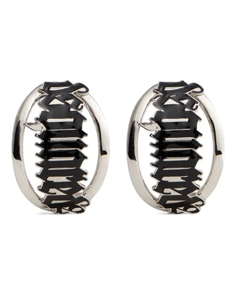 Dsquared2 Ohrclips mit Logo-Schild - Silber Silber