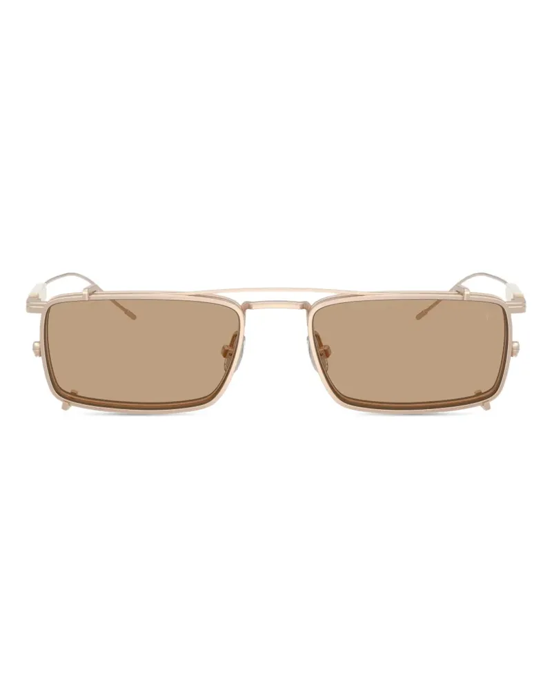 Brunello Cucinelli rectangle-frame glasses - Gold Gold
