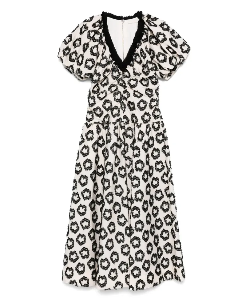 Ulla Johnson Violeta Midikleid - Weiß Weiß