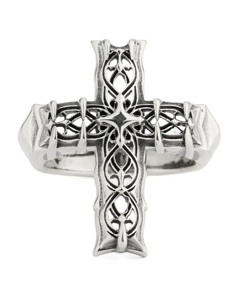 Emanuele Bicocchi Notre-Dame Ring mit Kreuz - Silber Silber