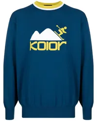 kolor Pullover mit Intarsien-Logo Schwarz