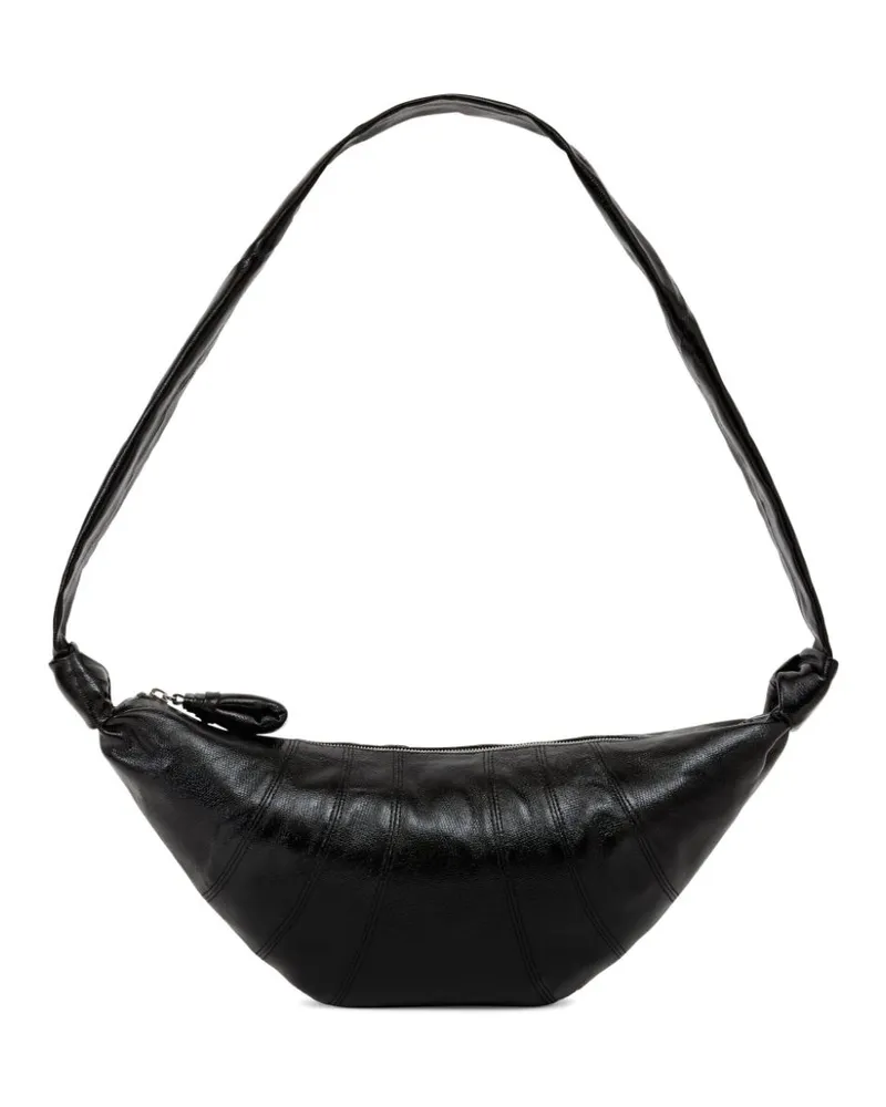 Christophe Lemaire Mittelgroße Croissant Schultertasche - Schwarz Schwarz
