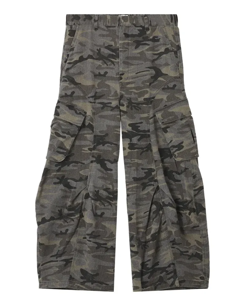 Izzue Cargohose mit Camouflage-Print - Grau Grau