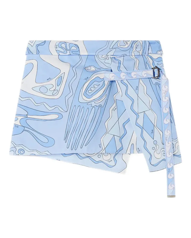 Emilio Pucci Angoli-print strapless top - Blau Blau