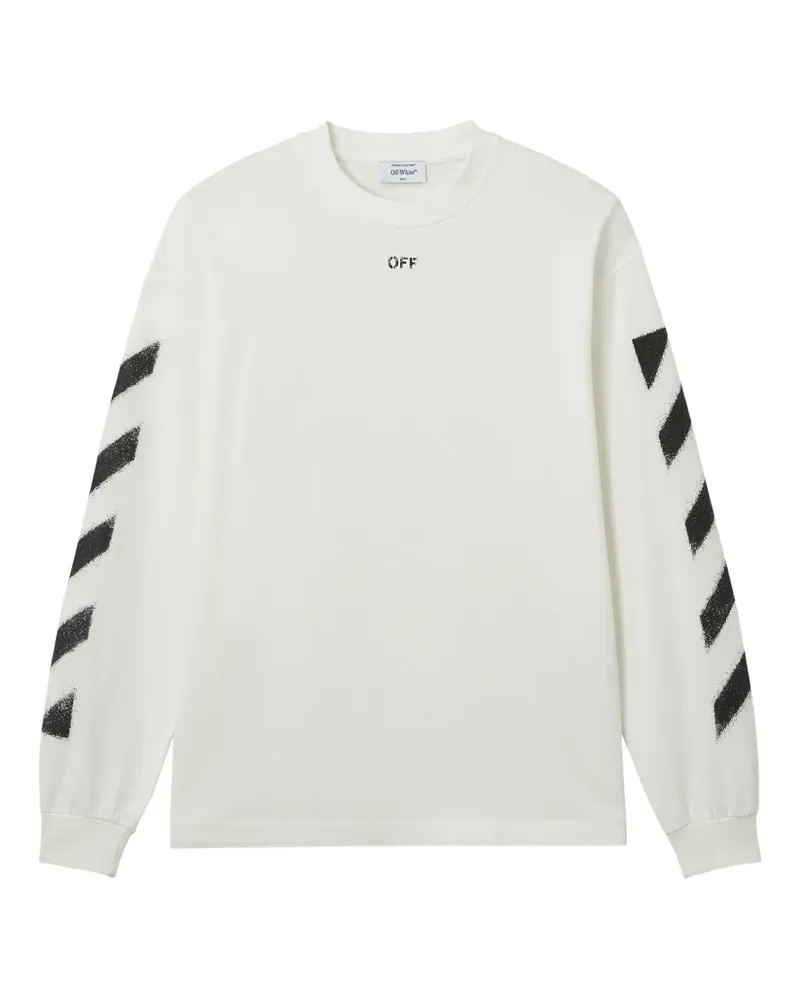 OFF-WHITE Sweatshirt mit diagonalen Streifen - Nude Nude