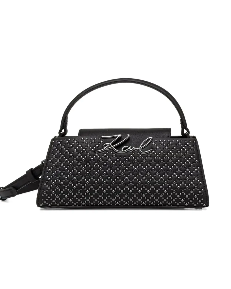 Karl Lagerfeld Karl Signature Tote Bag mit Nieten - Schwarz Schwarz