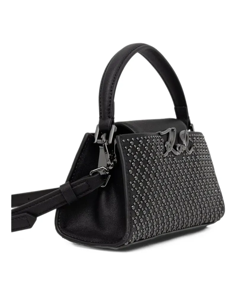 Karl Lagerfeld Karl Signature Tote Bag mit Nieten - Schwarz Schwarz