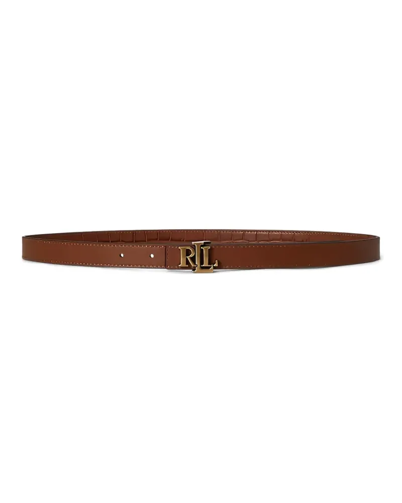 Ralph Lauren Gürtel mit Logo-Schild - Braun Braun