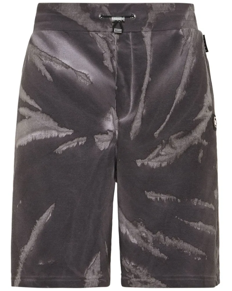 Philipp Plein Tutti Frutti Bermudas mit Batikmuster - Grau Grau