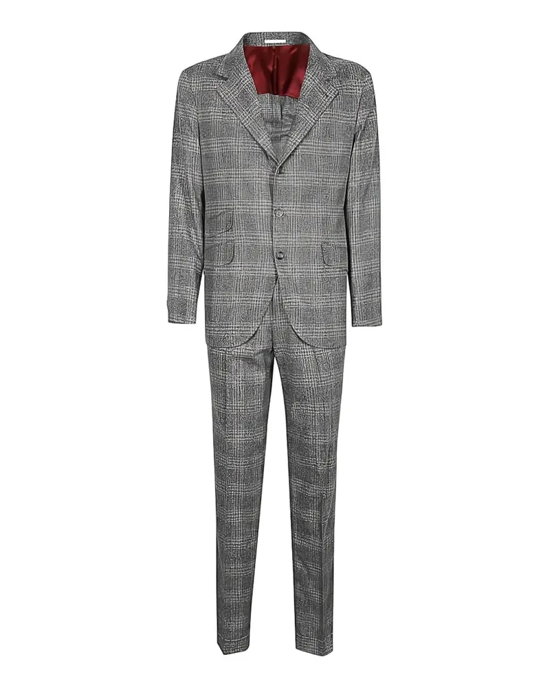 Brunello Cucinelli plaid tailored suit - Grau Grau
