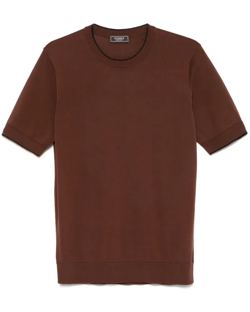 Peserico Klassisches T-Shirt - Braun Braun