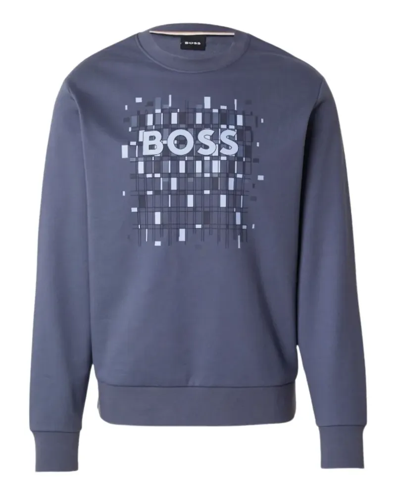 HUGO BOSS Pullover mit Logo-Print - Blau Blau