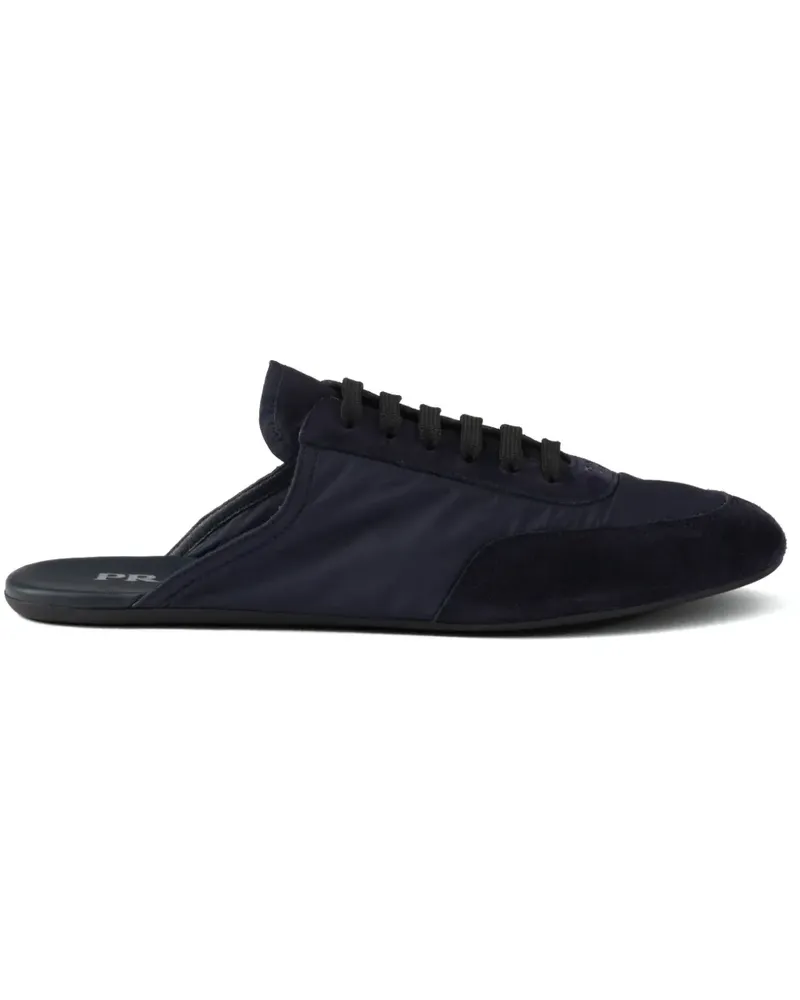 Prada Collapse Re-Nylon Sneakers aus Wildleder - Blau Blau