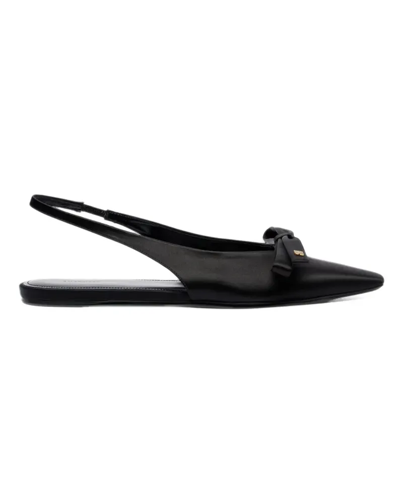 Balenciaga bow-detail slingback ballet flats - Schwarz Schwarz