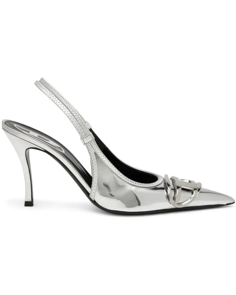 Diesel D-Venus SB Slingback-Pumps 80mm - Silber Silber