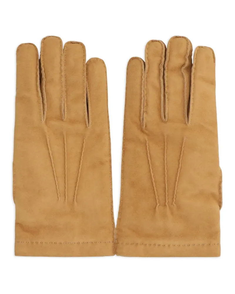 MOORER Narton suede gloves - Braun Braun