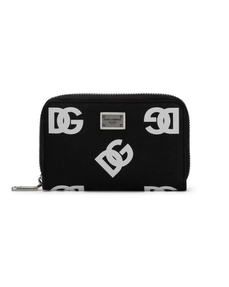 Dolce & Gabbana Portemonnaie mit DG-Logo - Schwarz Schwarz