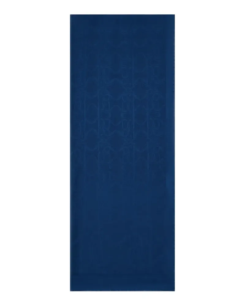 Roberto Cavalli Jacquard-Schal mit Monogrammmuster - Blau Blau