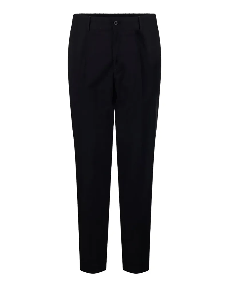Biagio Santaniello pleated elasticated-waist trousers - Schwarz Schwarz