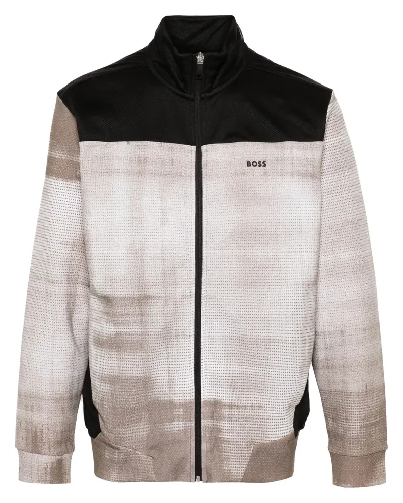 HUGO BOSS Sportjacke mit abstraktem Muster - Nude Nude