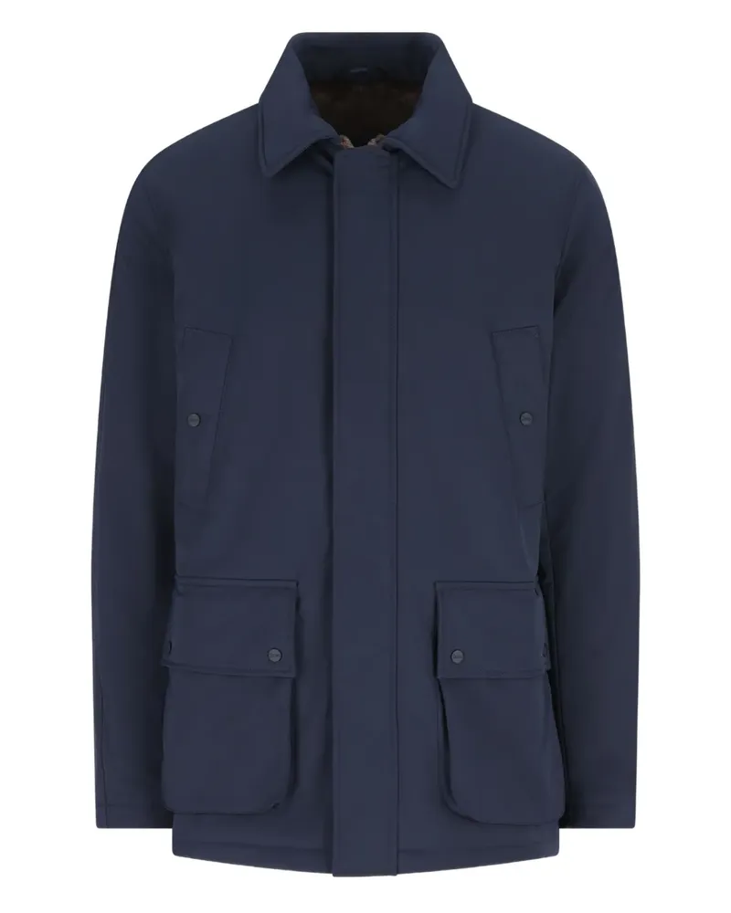 Herno flap-pocket padded jacket - Blau Blau
