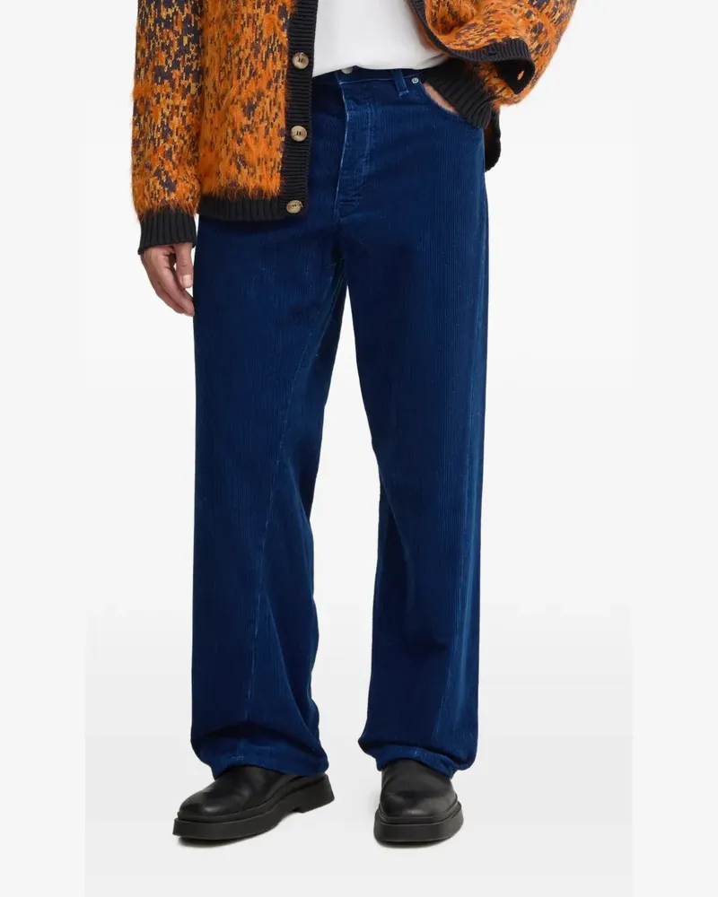 Sunflower corduroy-texture trousers - Blau Blau