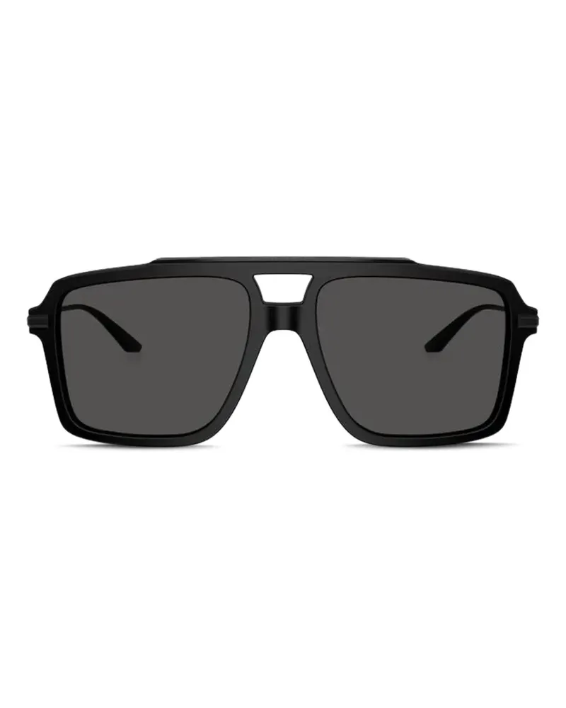 Dolce & Gabbana Sonnenbrille mit eckigem Gestell - Schwarz Schwarz