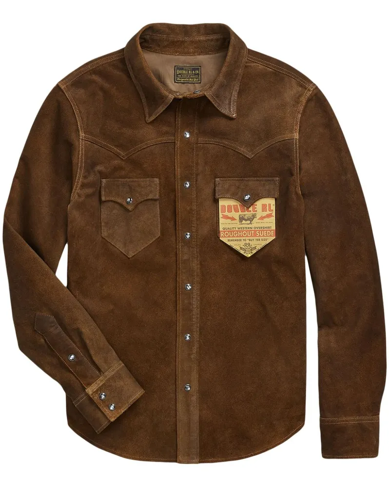 Ralph Lauren Hemdjacke aus Wildleder - Braun Braun