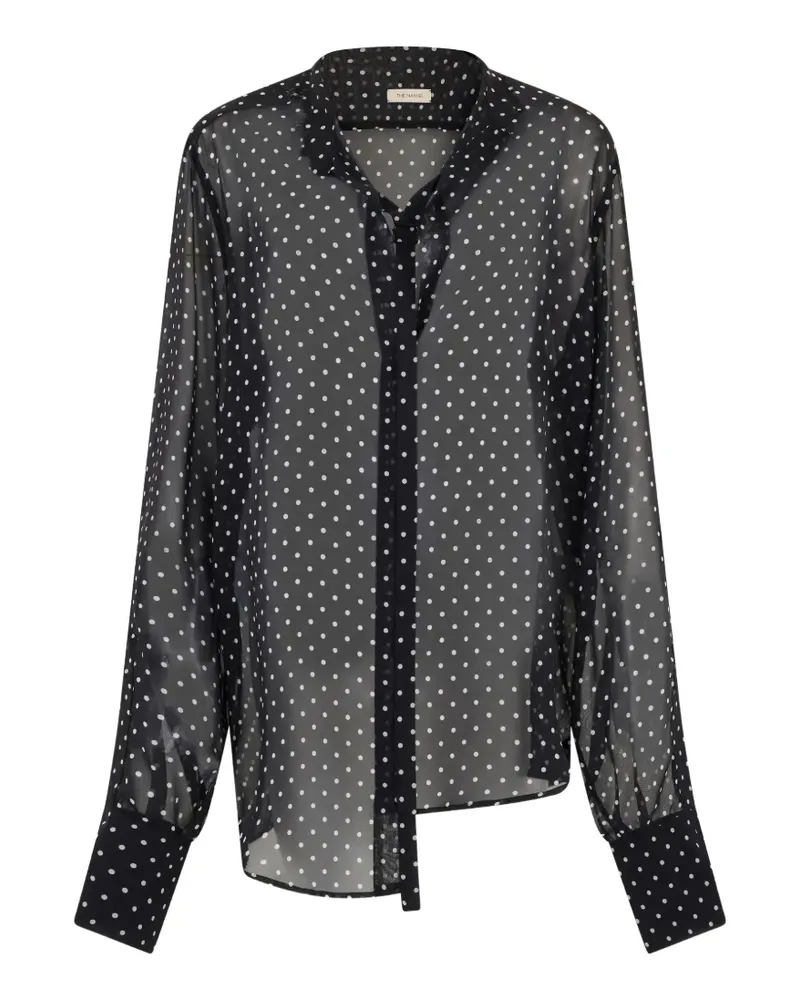 THE MANNEI polka-dot asymmetric blouse - Blau Blau