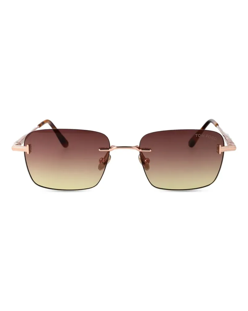 Tom Ford Jake Sonnenbrille mit eckigem Gestell - Braun Braun